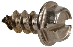 Value Collection - #12 Hex Washer Head Slotted Sheet Metal Screw - Stainless Steel, 1/2" Length Under Head, Grade 316 - Exact Tooling