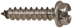 Value Collection - #12 Hex Washer Head Slotted Sheet Metal Screw - Stainless Steel, 1" Length Under Head, Grade 316 - Exact Tooling