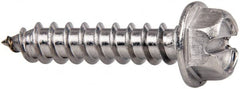 Value Collection - #14 Hex Washer Head Slotted Sheet Metal Screw - Stainless Steel, 1-1/4" Length Under Head, Grade 316 - Exact Tooling