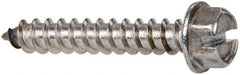 Value Collection - #14 Hex Washer Head Slotted Sheet Metal Screw - Stainless Steel, 1-1/2" Length Under Head, Grade 316 - Exact Tooling