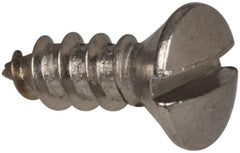 Value Collection - #6 Oval Head Slotted Sheet Metal Screw - Stainless Steel, 3/8" OAL, Grade 316 - Exact Tooling