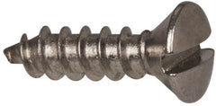 Value Collection - #6 Oval Head Slotted Sheet Metal Screw - Stainless Steel, 1/2" OAL, Grade 316 - Exact Tooling