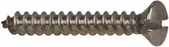 Value Collection - #6 Oval Head Slotted Sheet Metal Screw - Stainless Steel, 1" OAL, Grade 316 - Exact Tooling