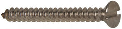 Value Collection - #6 Oval Head Slotted Sheet Metal Screw - Stainless Steel, 1-1/4" OAL, Grade 316 - Exact Tooling