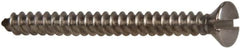 Value Collection - #6 Oval Head Slotted Sheet Metal Screw - Stainless Steel, 1-1/2" OAL, Grade 316 - Exact Tooling
