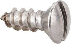 Value Collection - #8 Oval Head Slotted Sheet Metal Screw - Stainless Steel, 1/2" OAL, Grade 316 - Exact Tooling