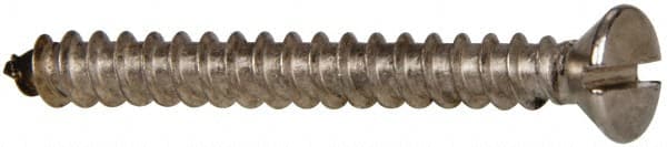 Value Collection - #8 Oval Head Slotted Sheet Metal Screw - Stainless Steel, 1-1/2" OAL, Grade 316 - Exact Tooling