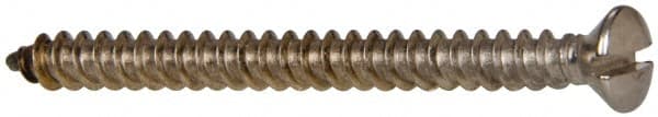 Value Collection - #8 Oval Head Slotted Sheet Metal Screw - Stainless Steel, 2" OAL, Grade 316 - Exact Tooling