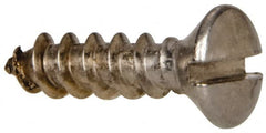 Value Collection - #10 Oval Head Slotted Sheet Metal Screw - Stainless Steel, 3/4" OAL, Grade 316 - Exact Tooling