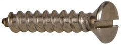 Value Collection - #10 Oval Head Slotted Sheet Metal Screw - Stainless Steel, 1" OAL, Grade 316 - Exact Tooling