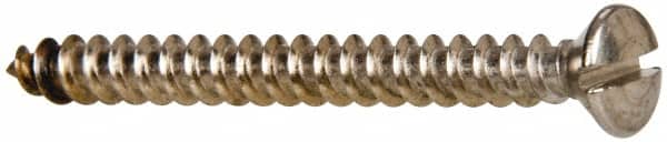 Value Collection - #10 Oval Head Slotted Sheet Metal Screw - Stainless Steel, 2" OAL, Grade 316 - Exact Tooling