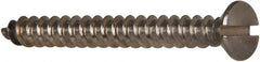 Value Collection - #12 Oval Head Slotted Sheet Metal Screw - Stainless Steel, 2" OAL, Grade 316 - Exact Tooling