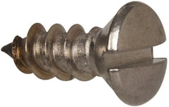 Value Collection - #14 Oval Head Slotted Sheet Metal Screw - Stainless Steel, 3/4" OAL, Grade 316 - Exact Tooling