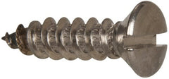 Value Collection - #14 Oval Head Slotted Sheet Metal Screw - Stainless Steel, 1" OAL, Grade 316 - Exact Tooling