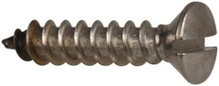 Value Collection - #14 Oval Head Slotted Sheet Metal Screw - Stainless Steel, 1-1/4" OAL, Grade 316 - Exact Tooling