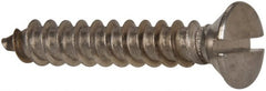 Value Collection - #14 Oval Head Slotted Sheet Metal Screw - Stainless Steel, 1-1/2" OAL, Grade 316 - Exact Tooling