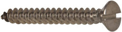 Value Collection - #14 Oval Head Slotted Sheet Metal Screw - Stainless Steel, 2" OAL, Grade 316 - Exact Tooling