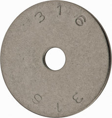 Value Collection - 1/4" Screw, Grade 18-8 Stainless Steel Fender Flat Washer - 1/4" ID x 1-1/2" OD, 0.072" Thick, Plain Finish - Exact Tooling