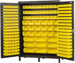 Valley Craft - 227 Bin Storage Cabinet - Steel, 60" Wide x 24" Deep x 84" High, Gray - Exact Tooling
