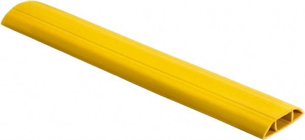 Hubbell Wiring Device-Kellems - 1 Channel, 3 Ft Long, 1-1/4" Max Compatible Cable Diam, Yellow PVC On Floor Cable Cover - 142.24mm Overall Width x 43.18mm Overall Height, 45.98mm Channel Width x 1-1/4" Channel Height - Exact Tooling