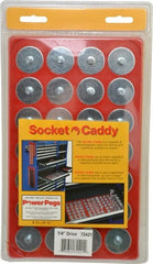 Triton - 28 Piece Capacity Socket Caddy - 1/4" Drive, Red - Exact Tooling