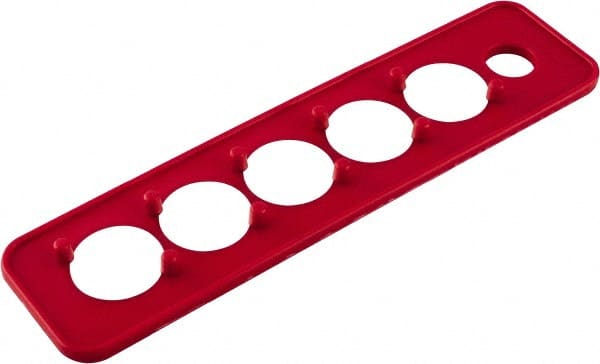 Triton - 10 Piece Capacity Magnetic Socket Holder Strip - 1/4" Drive, Red - Exact Tooling