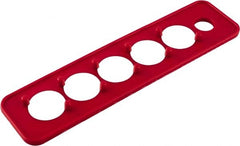Triton - 10 Piece Capacity Magnetic Socket Holder Strip - 1/4" Drive, Red - Exact Tooling