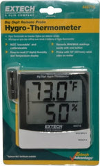 Extech - 14 to 140°F, 10 to 99% Humidity Range, Thermo-Hygrometer - 4% Relative Humidity Accuracy - Exact Tooling