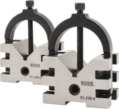SPI - 2" Max Capacity, 90° Angle, Hardened Steel V-Block - 2-3/8" Long x 2-3/4" Wide x 2" High, Sold as Matched Pair - Exact Tooling