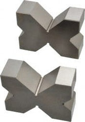 SPI - 3/4 to 2" Capacity, 90° Angle, Cast Iron 4-Way V-Block - 3-3/4" Long x 1-3/8" Wide x 2-3/4" High, Sold as Matched Pair - Exact Tooling