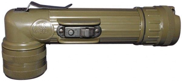 Fulton - White LED Bulb, Industrial Tactical Flashlight - Olive Plastic Body, Water Resistant, 2 D Batteries Not Included - Exact Tooling