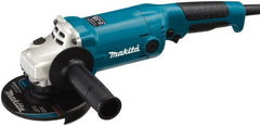 Makita - 5" Wheel Diam, 11,000 RPM, Corded Angle & Disc Grinder - 5/8-11 Spindle, 120 Volts, 10.5 Amps - Exact Tooling