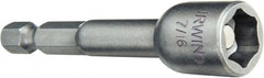 Irwin - 3 Piece, Nutdrivers Handle, Bit Holder - 0.05 to 1/4" Hex, 1/4" Hex Drive - Exact Tooling