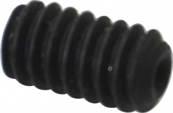 Value Collection - 1/4-20 UNC, 7/16" OAL, Cup Point Set Screw - Alloy Steel, 1/8" Key - Exact Tooling