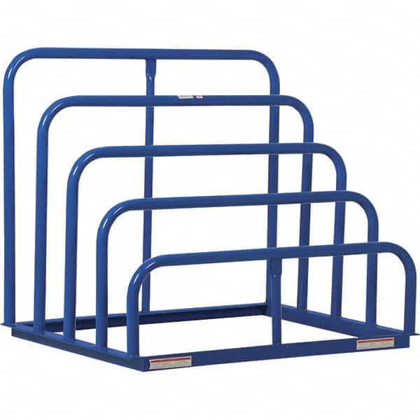 Vestil - 4 Bay, 1,500 Lb per Bay Capacity, Blue Variable Height Vertical Sheet Rack - 48" Wide x 42" High x 36" Deep - Exact Tooling
