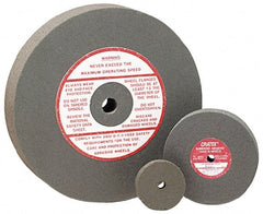Cratex - 4" Diam x 1/2" Hole x 1/4" Thick, Surface Grinding Wheel - Silicon Carbide, Fine Grade, 5,250 Max RPM, Rubber Bond, No Recess - Exact Tooling