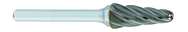 SL-3MA -- 9mm x 27mm LOC x 6mm Shank x 50mm OAL 14 Degree Included Angle Carbide Aluminum Cut Burr - Exact Tooling