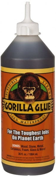 Gorilla Glue - 36 oz Bottle Brown All Purpose Glue - 20 min Working Time - Exact Tooling