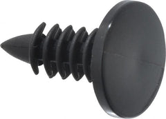 Made in USA - 3/16" Hole Diam, Ratchet Shank, Nylon Panel Rivet - 9/16" Length Under Head, 0.03" to 0.33" Material Thickness, 0.442" Head Diam - Exact Tooling