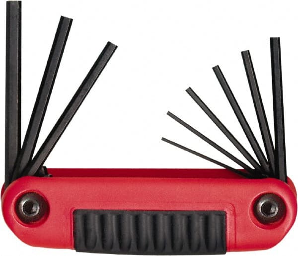 Eklind - 9 Piece Fold-Up Hex Key Set - Exact Tooling