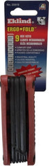 Eklind - 9 Piece Fold-Up Ball End Hex Key Set - Exact Tooling
