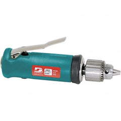Dynabrade - 1/4" Keyed Chuck - Inline Handle, 20,000 RPM, 0.5 hp, 90 psi - Exact Tooling