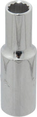 Proto - 3/8" Drive, Deep Hand Socket - 12 Points, 2-1/8" OAL, Chrome Finish - Exact Tooling