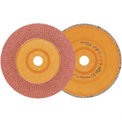 WALTER Surface Technologies - 60 Grit, 7" Disc Diam, 7/8" Center Hole, Zirconia Alumina Flap Disc - 8,600 Max RPM, Plastic Backing, Arbor Attaching System, Coated - Exact Tooling
