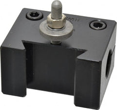 Aloris - Series CXA, #4D Boring Bar Tool Post Holder - 13 to 18" Lathe Swing, 2" OAH, 1" Centerline Height - Exact Tooling