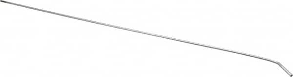 Schaefer Brush - 24" Long, 8-32 Female, Galvanized Steel Brush Handle Extension - 0.162" Diam, 8-32 Male, For Use with Tube Brushes & Scrapers - Exact Tooling