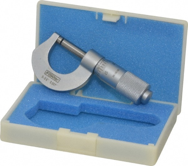 Fowler - 0 to 1/2" Range, 0.001" Graduation, Mechanical Outside Micrometer - Friction Thimble, Accurate to 0.001" - Exact Tooling