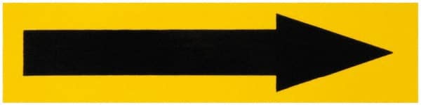 NMC - Pipe Marker with No Legend and Arrow Graphic - 3/4 to 1-1/4" Pipe Outside Diam, Black on Yellow - Exact Tooling