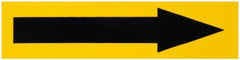 NMC - Pipe Marker with No Legend and Arrow Graphic - 1-1/2 to 2" Pipe Outside Diam, Black on Yellow - Exact Tooling