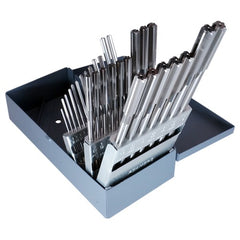 ‎1/16-1/2 STR / RHC HSS Straight Shank Straight Flute Reamer Set - Bright - Exact Tooling